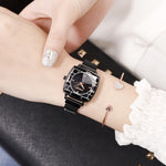 Square Women Wrist Watches Starry Sky Female Clock Magnetic Ladies Quartz Watches Elegant Women Bracelet Watch Montre Femme 2019