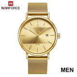 NAVIFORCE Quarts Watch Women Luxury Brand Stainless Steel Mesh Strap Wristwatch Female Fashion Reloj Mujer 2019 Bracelet Gifts