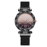 Luxury Starry Sky Women Watches Rose Gold Bracelet Magnetic Mesh Band Rhinestones Quartz Wristwatch Ladies Female Diamond Watch