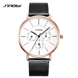 SINOBI Multifunction Fashion Black Women Watch 2018 Week Display Ultra Quartz Watch Woman Dress Lady Watch Jewelry Montre Femme