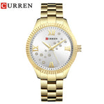 CURREN New Fashion Watch Women's Rhinestone Quartz Wristwatch Ladies Dress Female Clock relogio feminino Rose Gold reloj mujer