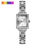 2019 SKMEI Luxury Brands Women Quartz Watches Ladies Watch Metal Strap Female Watch Relogio Feminino Ladies Wristwatches 1407