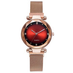 Luxury Rose Gold Women Watches Starry Sky Magnetic Female Wristwatch Waterproof Rhinestone Clock relogio feminino montre femme