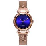 Luxury Rose Gold Women Watches Starry Sky Magnetic Female Wristwatch Waterproof Rhinestone Clock relogio feminino montre femme