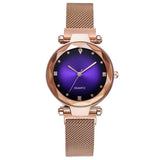 Luxury Rose Gold Women Watches Starry Sky Magnetic Female Wristwatch Waterproof Rhinestone Clock relogio feminino montre femme